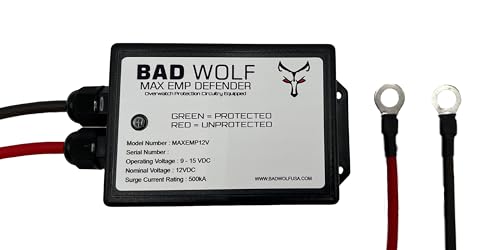 Max EMP Defender 12V DC Surge Protector 500kA Surge Rating Built Using MOV, TVS and GDT Technology. Exclusive Overwatch Protection Circuitry for Protection Against EMP, CME, Solar Flare, Lightning.