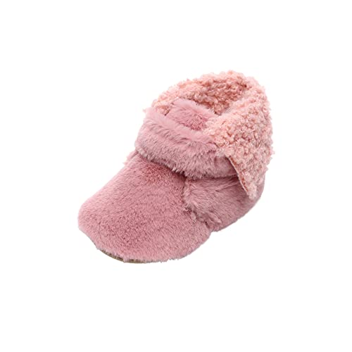 Infant Baby House Booties Newborn Winter Warm Fleece Cozy Slippers Non-Slip Ankle Boots Crib House Sock Shoes