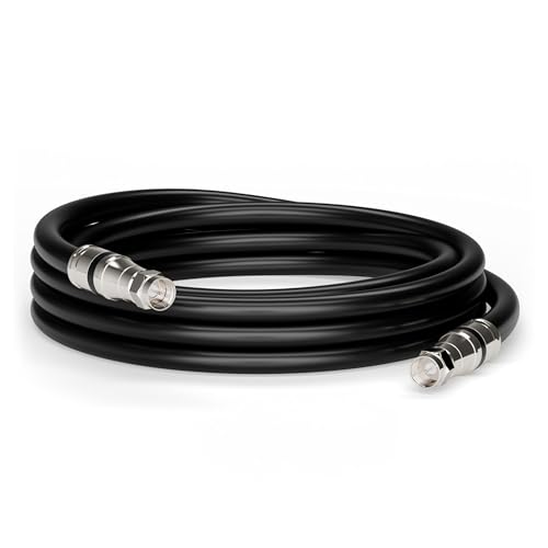 THE CIMPLE CO - RG11 Coaxial Cable 15 FT - Indoor/Outdoor Dual-Shielded Coax Cable for TV Antenna Satellite Extension Internet CATV - Weather-Sealed RG11 Wire 15 Feet (4 Meters) Black