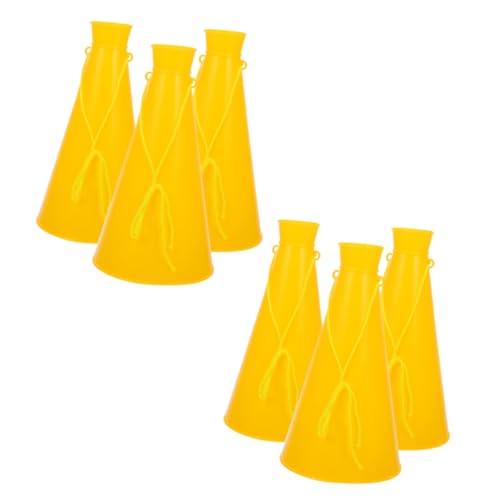 SUPVOX Handheld Megaphones for Cheerleading 6 Pack Sports Cheers Party Bullhorn Speaker for Games and Concerts