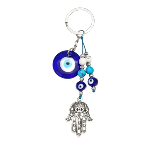 FADBBW Evil Eye Keychains Blue Glass Lucky Eyeball Keychains-Unique Decorative