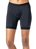 Terry Cycling Universal 5' Bike Liner Shorts for Womens Padded Cycling Shorts with Bike Chamois Bike Underwear Women - Black, Small