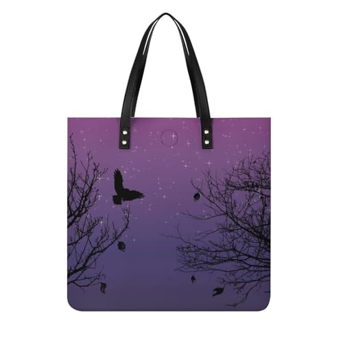 Sac à main shopper oiseau violet le grand sac cabas résistant pour ne plus manquer de place