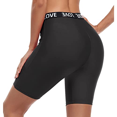 Shorts de natação feminino Rash Guard longo capri tanquíni calcinha plus size cintura alta shorts de