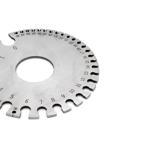 Medidor de calibre de alambre diámetro Herramienta de inspección grosor 0-36 SWG Acero inoxidable miniatura 4