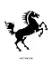 Horse Notebook: Half Picture Half Wide Ruled Notebook - Large (8.5 x 11 inches) - 110 Numbered Pages - Black Softcover