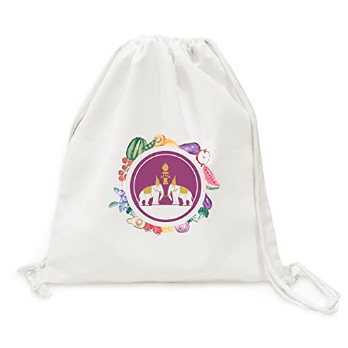 Sac en tissu éléphant pliable au marché pour fruits et légumes