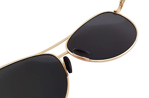 Image of Macro Giant Classic Drop Shape Sunglasses, Polarized, 100% UV Protection, UV 400 With Case, Military Style, Al-Mg