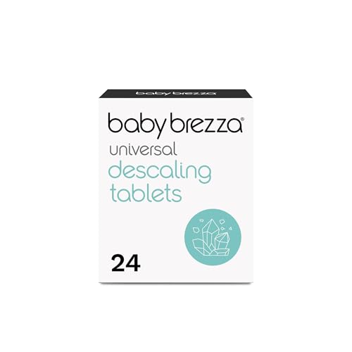 Baby Brezza Tabletas descalcificadoras universales – Paquete de 24 – Eliminador de cal seguro y eficaz para máquinas Baby Brezza – Fórmula no tóxica, hipoalergénica