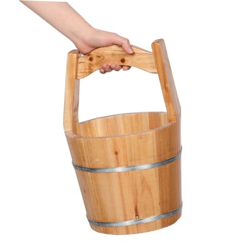 Cubeta de madera artesanal para spa y baño miniatura 4