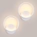 Migliori luci LED camera da letto Applique da Parete Interno 2 Pezzi, 12W 1350LM Lampada da Parete Moderno Rotonda in Alluminio, Lampade da Muro per Camera da Letto, Soggiorno, Corridoio, Scale, 3000K Bianco Caldo, Bianca, Ø20cm