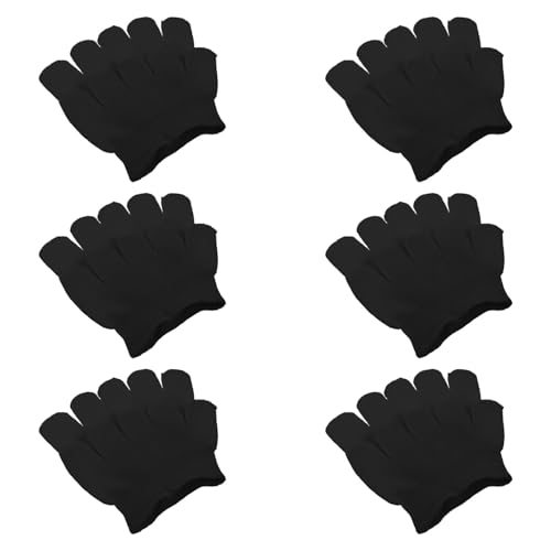 TOYANDONA Calcetines de Cinco Dedos para Mujer 6 Pares Negros con Almohadilla Bola del Pie, Media Caña Elásticos Antideslizantes para Yoga, Tacones y Calzado Deportivo