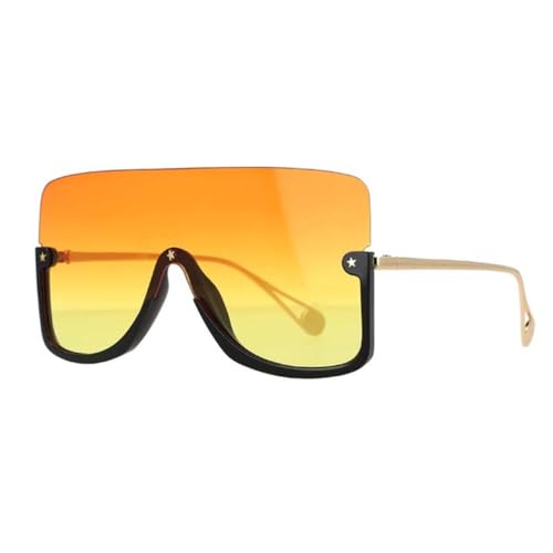 Lunettes de soleil surdimensionnées demi-monture étoile UV400