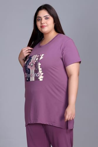 Image of In Love Women's Plus Size Longline T-Shirt with Side Pocket, 3 /4 Sleeve, Crew Neck