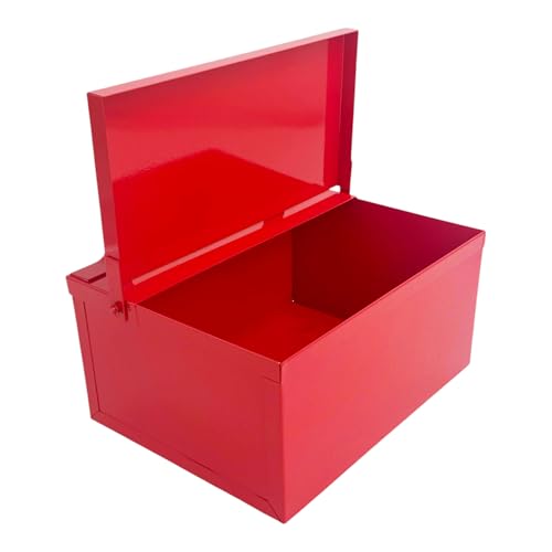Chabrias Ltd Vibrant Red Cigarette Ash Tray with Fully Closable Lid - Windproof & Spill-Proof Design for Indoor & Outdoor Use - Effectively Traps Odors & Keeps Spaces Clean