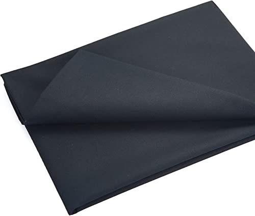 INDACORIFY Tissus noirs unis de 2,5 mètres Jaipur par la cour, tissu imprimé indien, pour robe d'été, kurti, coussin, écharpe, housse de canapé Cover