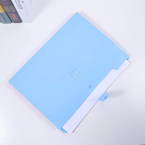 Toymytoy 5 peças de pastas de arquivo expansíveis com 5 bolsos de fecho de pressão de papel de pasta