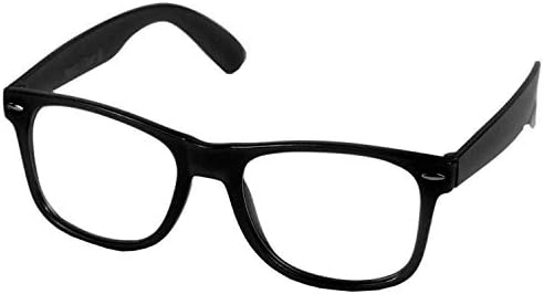 Harrista Clear Retro Style Oversized Black Frame Nerd Geek Glasses