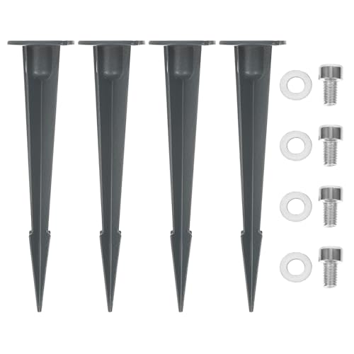 Veemoon Estacas Metálicas de Repuesto para Luz Solar 160mm, 4 Piezas, Accesorio de Fijación para Estaca de Tierra, Compatibles Iluminación Exterior de Jardín y Césped