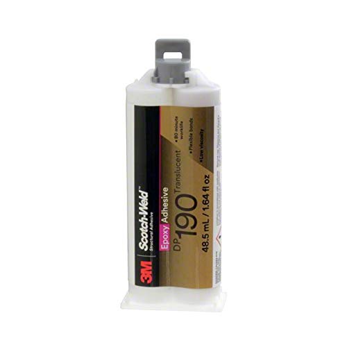 3M ScotchWeld DP190 Translucent Epoxy Adhesive (50ml/1.7oz w/Caulk Gun