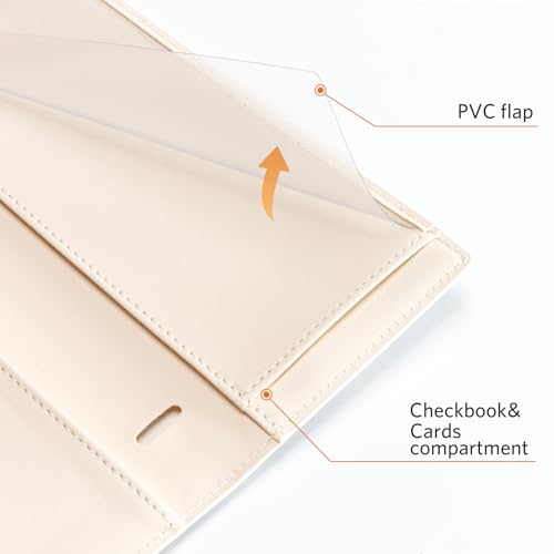 Image of CoBak Checkbook Cover for Women & Men - PU Leather Case with RFID Blocking | Classic Design Check Book Holder for Personal and Business