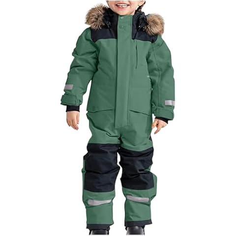 AEGJEGVD Kids Unisex Snowsuit with Hood Cover