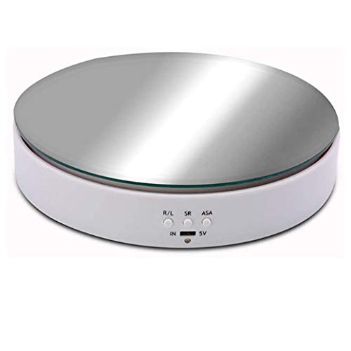 Elektrisch drehbarer Drehteller, Professioneller Elektrischer Drehteller, automatische Drehplattform, 195 mm Spiegelglasoberfläche 360 ​​°