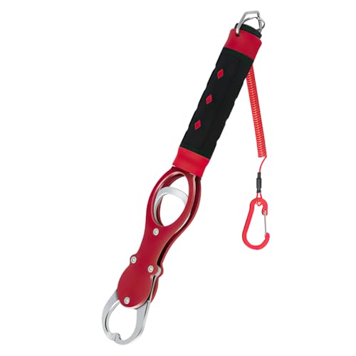 MiOYOOW Fish Lip Gripper, Aluminium Alloy Fish Holder with Weight Scale and Rubber Non-Slip Handle Portable 57 LB Fishing Weight Tools for Anglers and Fishermen ?