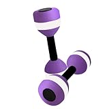 KiBcsLic 2 Pieces Water Dumbbells for Aquatic Dumbbells Lightweight 27 Cmx9 cm Barbells for Gift Swimming Activities, Purple