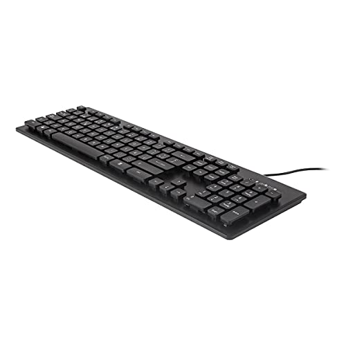 UNYKAch Teclado KB 901, Teclas de Membrana con 104 Teclas, Conexión USB, Disposición QWERTY Español