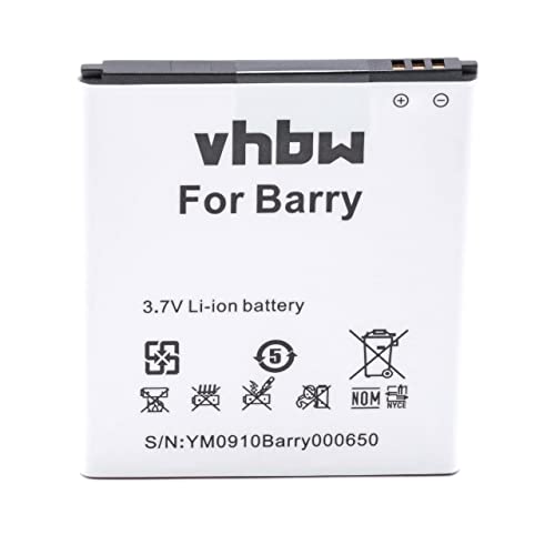 vhbw Li-ION Batterie 2000mAh (3.7V) pour Portable téléphone Smartphone Wiko Rainbow Lite, Stairway, Bloom, Barry comme BTY26182, BTY26182MOBISTEL/STD.