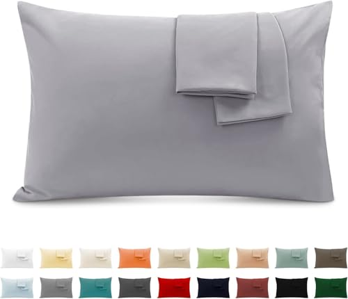 Taie Oreiller 100% Coton 50x70cm 2PCS, Taie d'oreiller Rectangulaire Puro Coton Jersey 120GSM -...