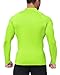 Runhit Long Sleeve Compression Shirts for Men Mock Turtleneck Gym T-Shirt Quick Dry Athletic Workout Running Base Layer Yellow