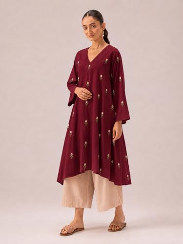 Image of ANNI DESIGNER Viscose Blend Kurta for Women | Kurti Set Woman | Kurta with Palazzo | A Line Printed Co Ord Outfit | Cord Ethnic Suit | Indian Office Party Traditional Clothing Fashion Premium Look