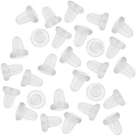 Beadaholique Clear Rubber Bullet Clutch Earring Safety Backs (144)