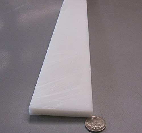 White HDPE (High Density Polyethylene) Rectangular Bar .375