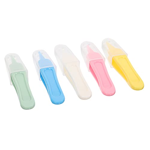 Didiseaon 5 Piezas limpiador de nariz para irrigador nasal infantil Limpiador nasal bebé pinzas pinza nasal Picker para bebés agente de mudanzas pinza de precision para AbS