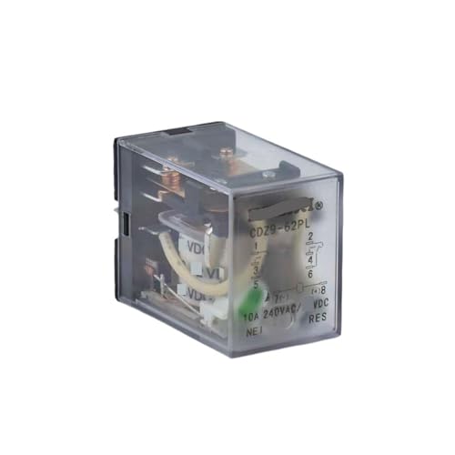 Relé pequeño JQX-13F 2Z con dos contactos conmutados y testigo piloto AC220V