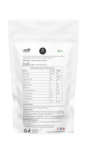 Image of Arctic Dryfruits Kashmiri Mamra Almonds (20g)| Badam Giri | Rich in Protein, Healthy Oils & Fats | No Additives or Preservatives | Natural Crunchy Dry Fruits