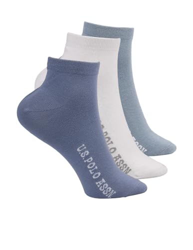 Image of U.S. POLO ASSN. Men's ES009 Cotton Stretch Ankle Length Socks - Pack Of 3
