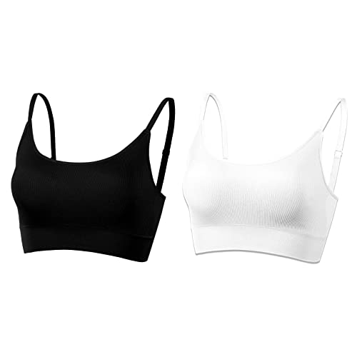 AMRIY Womens Sports Bras for Women Light Support Padded Workout Bras for Women Supportive Seamless Women's Wireless Yoga Bra