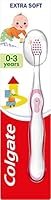 Colgate Kids My First Manual Toothbrush for Toddlers 0-2 Years, 1 Pack, Extra Soft Bristles, Colours May Vary