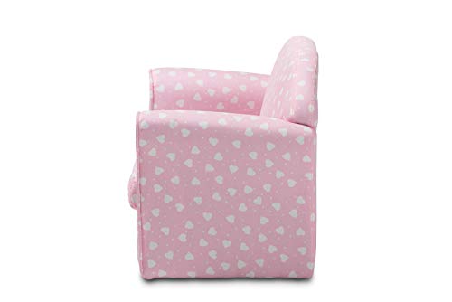 Baxton Studio Sofas, Pink/White Heart Print #TOP2