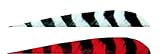 Trueflight Truflight 5' Rw Barred Feathers 6-Gray 12-Red