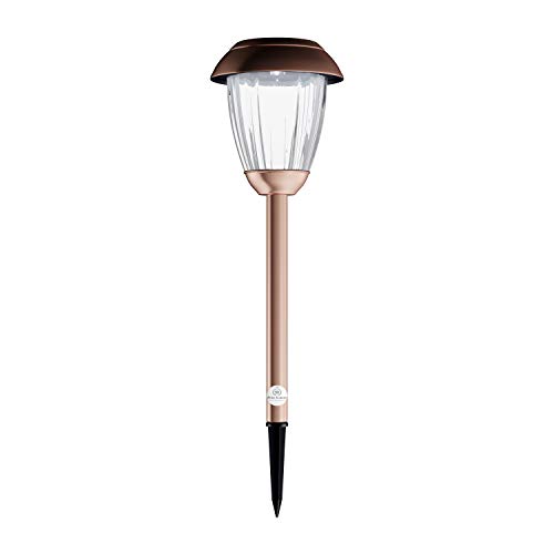 Pure Garden Solar Path Lights, Set Of 8-16” Tall Stainless Steel Outdoor Stake Lighting For Garden, Landscape, Yard, Driveway, Walkway (Copper) #TOP1