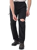MIER Men's Convertible Hiking Pants Lightweight Quick Dry Outdoor Travel Nylon Pants, Stretch and...