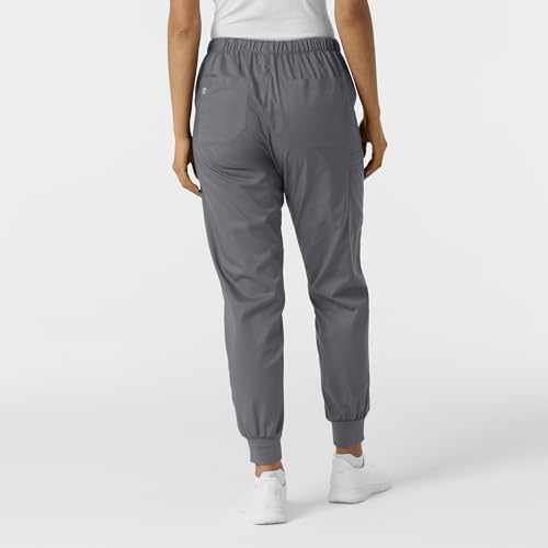 Image of Wink W123 Women's Flex-n-Reach Track Scrub Pant, Black, Large Petite