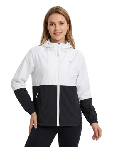 Image of Venzina Women's Loose- Fit Sun Protection Hoodie -UPF 50+ Ultra-Lightweight Wind-Resistant Jacket with Elegant Color-Block Design, Packable & Quick-Dry for Travel, Hiking & Daily Outdoor