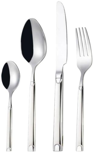 Luxury Silver Heavy Quality 72 Piece Table Cutlery Set Stainless Steel Canteen Gift Set 18/10