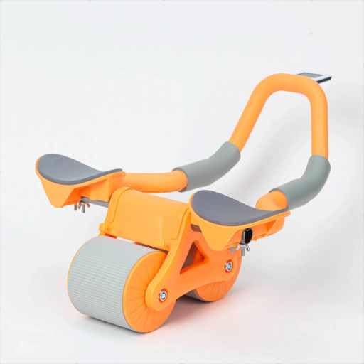 “Roda Abdominal Automática com Rebote + Suporte Cotovelo e Temporizador – Core Forte para